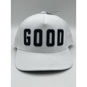 Good Good Golf White Adjustable Snapback Hat Men's Casual Solid One Size CAP NWT